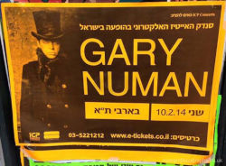 Gary Numan Splinter Tour Poster Tel Aviv